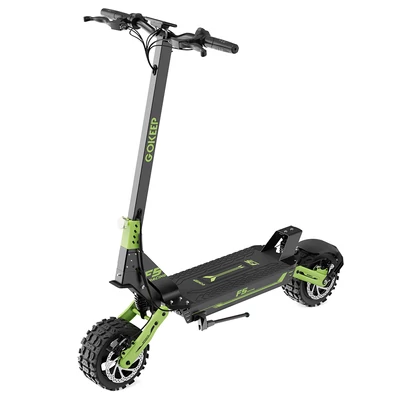 GOKEEP F5 elektromos roller, 1000W, 52V 20Ah, 11", 55 km/h, 80 km hatótáv, első-hátsó tárcsafék, hidraulikus felfüggesztés - Zöld