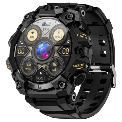 LOKMAT APPLLP 2 Pro okosóra 1,508" AMOLED kijelzővel, 5G LTE, dupla kamera, arcfelismerés, egészségfigyelés - Fekete, 4GB/64GB