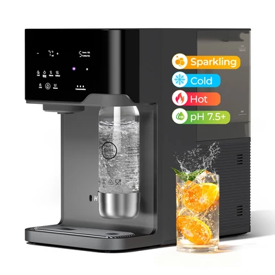 Hydrofast C300 pultos, fordított ozmózisos (RO) víztisztító, jéghideg és szénsavas vízadagoló, 6 fokozat+UV, 5 l/1,5 l, TDS kijelző