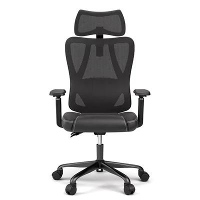 ACGAM CG-5455M ergonomikus gamer irodai szék, PVC ülőpárna, állítható karfa és fejtámla, 4D deréktámasz, szinkron dönthető háttámla