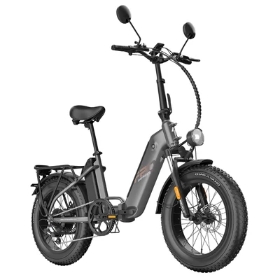 Fafrees FF20 Polar elektromos kerékpár 500W, 48V 26,8Ah dupla akku, 20x4,0” gumik, 45 km/h, 170 km, Shimano 7 - gunmetal fekete