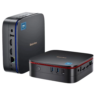 Blackview MP60 Mini PC, Intel N150 4 magos 3.6GHz, 16GB RAM 1TB SSD, 2xHDMI dupla kijelző, WiFi Bluetooth, USB portok, RJ45