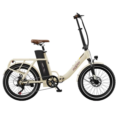 ONESPORT OT16 e-bike 20×3.0 gumikkal, 48V 17Ah akkuval, 25 km/h végsebességgel, 3 üzemmód, 7 fokozat – Fehér