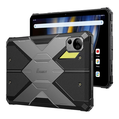 FOSSiBOT DT2 strapabíró tablet Android 13‑mal, 10.4'' IPS kijelzővel, 12GB+256GB, 4G Dual SIM, 22000mAh gyors töltéssel – Szürke