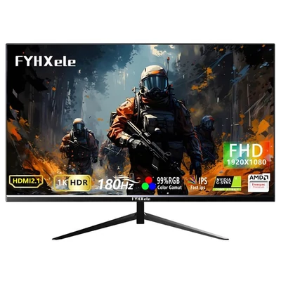 FYHXele 24" Gamer Monitor – Full HD IPS, 180Hz, 1ms, HDR10, Adaptive‑Sync, VESA