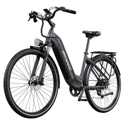 ONESPORT OT05 Pro elektromos kerékpár – 250W motor, 36V 22.5Ah akku, 140 km hatótáv, 25 km/h, hidraulikus fék, első teleszkóp, Shimano 7 sebesség – Ezüst