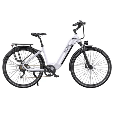 ONESPORT OT05 Pro elektromos kerékpár – 250W motor, 36V 22.5Ah akku, 140 km hatótáv, 25 km/h, hidraulikus fék, első teleszkóp, Shimano 7 sebesség – Fehér