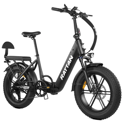 RATTAN LF Pro elektromos kerékpár, 750W motor, 48V 18Ah akku, 25 km/h, 40° emelkedő, 120 km hatótáv, IP65 vízálló – Fekete