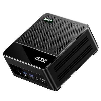 AOOSTAR GEM12+ Mini PC Barebone, AMD Ryzen 7 Pro 8845HS, max. 5.1GHz, 4K Quad Display, Oculink, 2x 2.5G LAN, WiFi 6, BT 5.2 (RAM és SSD nélkül)