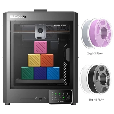 Elegoo Centauri Carbon 3D nyomtató + 4 kg Mecpow HS PLA+ filament (fehér, lila, szürke, fekete)