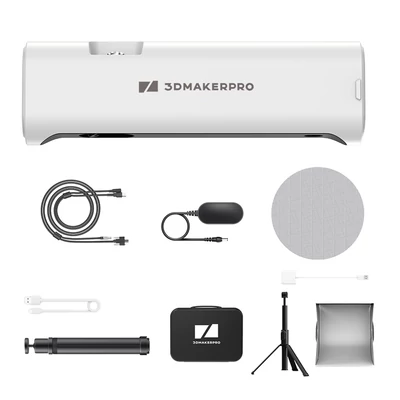 3DMakerpro Lynx 3D szkenner Luxury Edition – 0,10 mm pontosság, 0,30 mm felbontás, 10 fps, fehér fény, vizuális követés, 250×400 mm tartomány