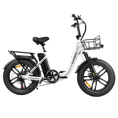 SAMEBIKE C05 Pro elektromos kerékpár, 500W motorral, 36V 13Ah akkumulátorral, 20×4” gumik, 35 km/h, 70 km hatótáv – Fehér