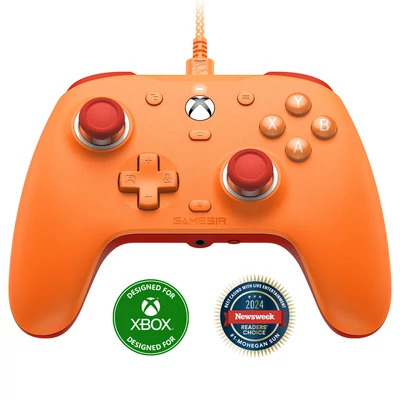 Xbox minősítésű GameSir G7 SE vezetékes kontroller Hall‑effect karokkal – Narancs