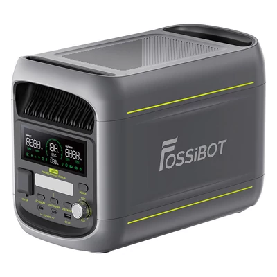 FOSSiBOT F1800 hordozható erőmű – 1024Wh LiFePO4, 1800W AC, villámgyors AC/napenergia‑töltés, többportos kimenet, appvezérlés, csendes UPS