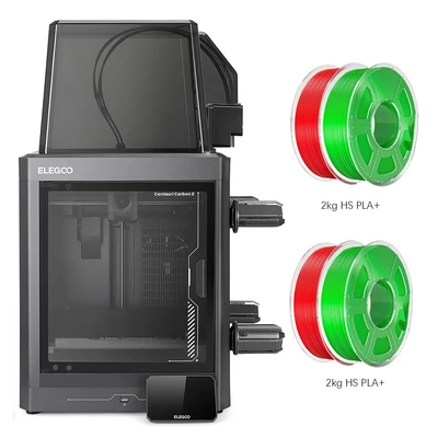 Elegoo Centauri Carbon 2 3D nyomtató csomag + 4kg HS PLA+ filament (2kg piros/zöld)