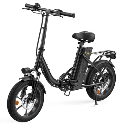 U4 összecsukható elektromos kerékpár, 500W motor, 36V 10.4Ah akku, 90 km hatótáv, 30 km/h, 16” kerék, első rugózás, dupla tárcsafék, LCD kijelző