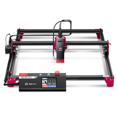 AlgoLaser DIY KIT MK2 10W lézergravírozó, 3.5" érintőkijelzővel, 0.01mm pontossággal, 12 000mm/perc sebességgel, 400×435mm munkaterület