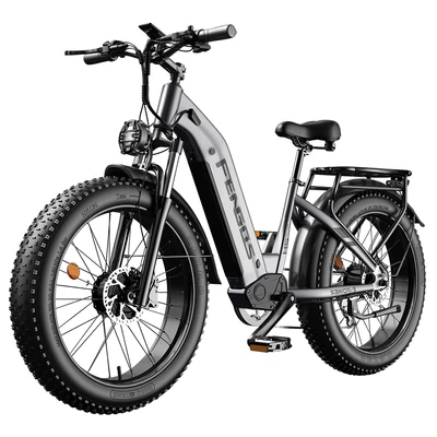 FENGQS H2 Pro elektromos kerékpár, 2×1000W motorral, 52V 20Ah akkumulátorral, 26×4.0 gumik, 50 km/h, 145 km hatótáv, hidraulikus fék – Szürke