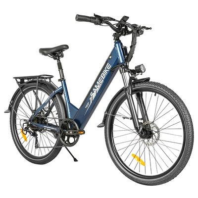 SAMEBIKE RS-A01 Pro-T elektromos kerékpár, 500W motor, 36V 15Ah akku, 26” kerék, 32 km/h, 90 km hatótáv, Shimano 7 sebesség – Kék