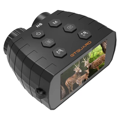 GTGUARD N6 digitális éjjellátó távcső, 300 m IR 850 nm, 12MP, 1080P, 5× zoom, 2.95” kijelző, USB‑C, 128GB TF támogatás