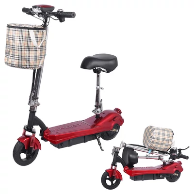 Unificare M5 elektromos roller üléssel, 350W motorral, 24V 12Ah akkuval, 8” kerék, 20 km/h, 12 km hatótáv – Piros