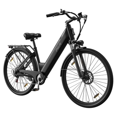 PIXAR C1 elektromos kerékpár, 250W motor, 36V 13Ah akku, 25 km/h, 65 km hatótáv, 27.5×1.95 gumi, Shimano 7 seb., LCD, tárcsafék, teleszkóp – Fekete