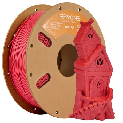 ERYONE Wood PLA 1kg – Faszerű PLA filament - Piros