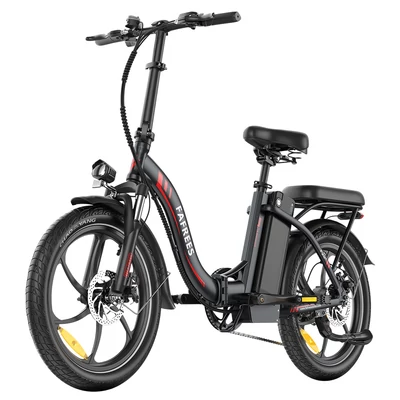 Fafrees F20+ összecsukható elektromos kerékpár, 250W motor, 36V 20Ah akku, 20x3.0 gumi, 25km/h, 90km hatótáv, tárcsafék, első teleszkóp – Fekete