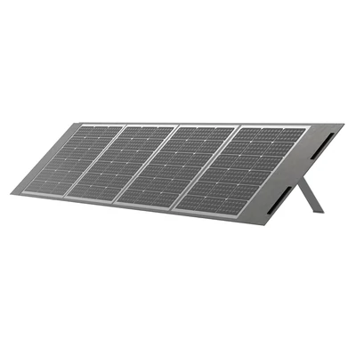 NEWSMY 200W hordozható napelem, 24.3% hatékonyság, IP65 védelem, MC4/XT60/DC kimenet, összecsukható kialakítás, 4 támasz, kempinghez és vészhelyzethez
