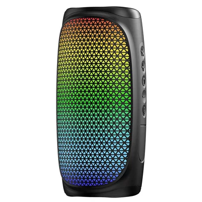 SOUNARC XR3 hordozható Bluetooth hangszóró – 10W sztereó hang, RGB fények, BT 5.3, TWS, 8 órás üzemidő, vízálló kültéri hangfal