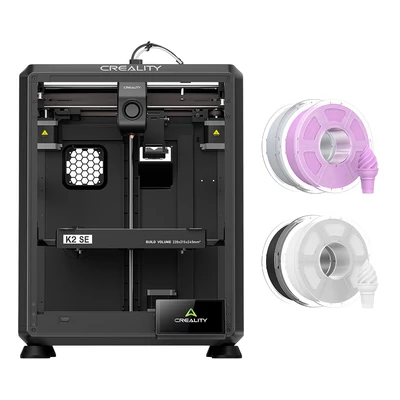 Creality K2 SE Combo 3D nyomtató + 4kg Mecpow nagy sebességű PLA+ filament (fekete/fehér/szürke/lila)