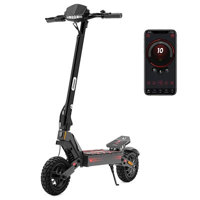 iScooter iF1 összecsukható elektromos roller, 1200W motor, 48V 10Ah akku, 45km/h, 40–50km hatótáv, 10" terepgumi, tárcsafék, E‑ABS, IPX5, 150kg