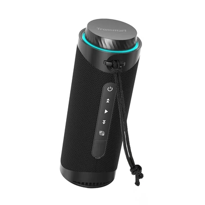 Tronsmart T7 hordozható Bluetooth hangszóró LED fényekkel, 30W teljesítmény, SoundPulse, TWS, IPX7 vízálló – Fekete