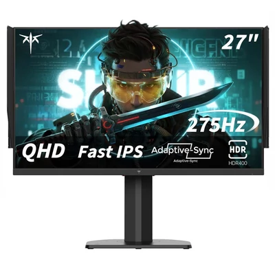 KTC H27E8 27'' QHD 240Hz (275Hz OC) Fast IPS gamer monitor, 1ms MPRT, HDR400, FreeSync/G‑Sync, alacsony kékfény, állítható, VESA