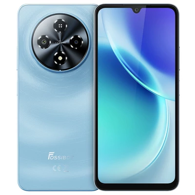 FOSSiBOT S5 okostelefon, Unisoc T615 nyolcmagos, 4GB RAM + 128GB tárhely, 6000mAh akkumulátor, 6.88'' 120Hz HD+ kijelző, 13MP hátlapi kamera, NFC - Kék