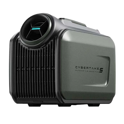 CYBERTAKE S1 Pro hordozható kültéri légkondicionáló, akkumulátor nélkül, Bluetooth távvezérlés, 9,6 kg, 6 üzemmód, ≤55 dB zaj, EU‑csatlakozó
