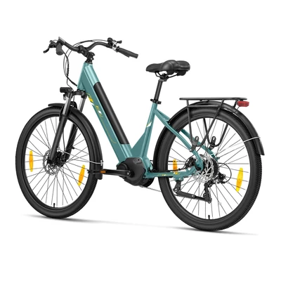 Touroll Urbano 3 elektromos kerékpár, 250W motor, 36V 13Ah akkumulátor, 25km/h, 120km hatótáv, 27.5” kerék, hidraulikus fék, első teleszkóp, Shimano 7 sebesség