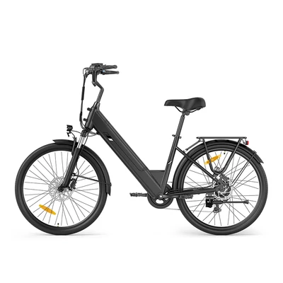 Touroll J2 ST Pro lépcső nélküli elektromos kerékpár, 450W csúcsteljesítmény, 36V 15.6Ah kivehető akkumulátor, 25km/h, 100km hatótáv, hidraulikus fék