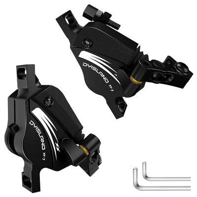 DYISLAND XT‑7 hidraulikus tárcsafék nyereg, bowdenes első‑hátsó fék MTB/országúti/elektromos kerékpárhoz - Fekete