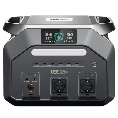 IEETek P1800 hordozható erőmű – 1024Wh LiFePO4 akkumulátor, 1800W tiszta szinusz, 3600W csúcs, 1200W gyorstöltés, 500W napelem, <10ms EPS