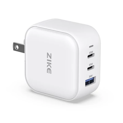 ZIKE Z265B 66W GaN fali töltő, USB‑C 3 porttal, gyorstöltés telefonhoz, tablethez és laptophoz