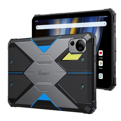 FOSSiBOT DT2 strapabíró tablet, 10.4'' 2K kijelző, Helio G99, 12GB+256GB, 64MP kamera, 22000mAh, 66W gyorstöltés, 4G, WiFi6, Android 13 - Kék