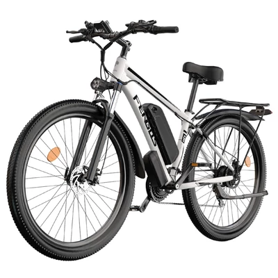 FENGQS Q8 elektromos kerékpár, 750W motorral, 48V 17.5Ah akkumulátorral, 27.5” gumik, 50 km/h, 85 km hatótáv, mechanikus tárcsafék, 21 sebesség – Fehér