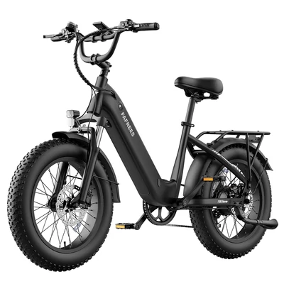 FAFREES F20 Rover elektromos kerékpár, 250W hátsó agymotorral, 48V 15Ah kivehető akkumulátorral, 80 km hatótávval, 20×4.0” vastag gumikkal – Fekete