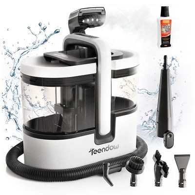 Teendow C7 Max szőnyegtisztító porszívó, 1800W, 16 kPa szívóerő, ≥100°C gőz, 4 üzemmód, permetezés, súrolás, porszívózás, dupla víztartály