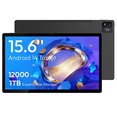 MESWAO B3 Pro 15.6\" tablet, Full HD IPS, Helio G99, 8GB/256GB, Android 14, WiFi, BT 5.0, 12000mAh, 32MP kamera – Fekete