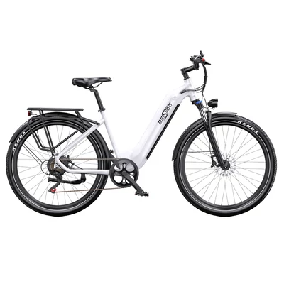 Onesport OT05 elektromos kerékpár 27,5" alumínium vázzal, 36V 18,2Ah akkuval, ANANDA 250W motorral, Shimano 7 sebességgel – Fehér