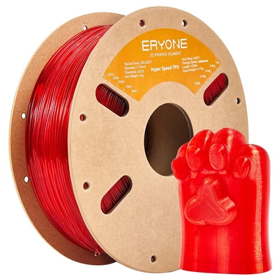 ERYONE nagy sebességű TPU filament 1kg – áttetsző piros