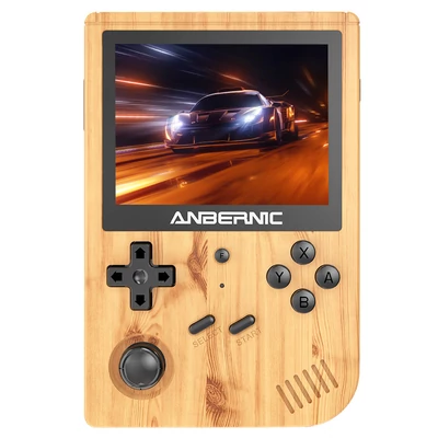 ANBERNIC RG351V retro kézikonzol, RK3326 1.5GHz quad‑core, 3.5\" IPS OCA kijelző, 7000+ játék, 16GB+64GB tárhely, Linux emulátor NDS/N64/DC/PSP/PS1