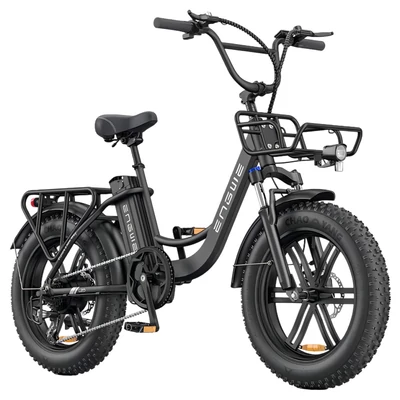 ENGWE L20 BOOST elektromos kerékpár, 250W motor, 48V 13Ah akkumulátor, 20×4'' vastag gumi, 25 km/h, 126 km hatótáv – Fekete